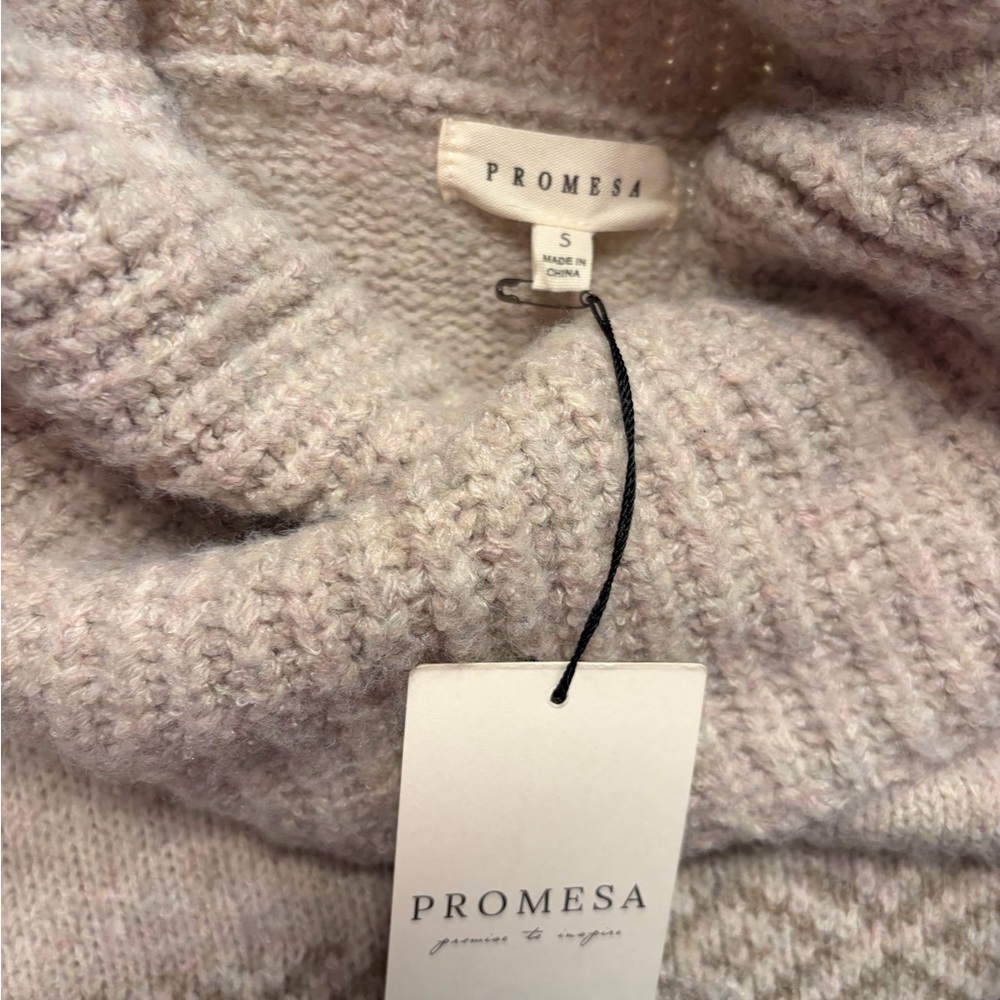 Promesa Cozy Cowl Neck Sweater - Soft Mauve